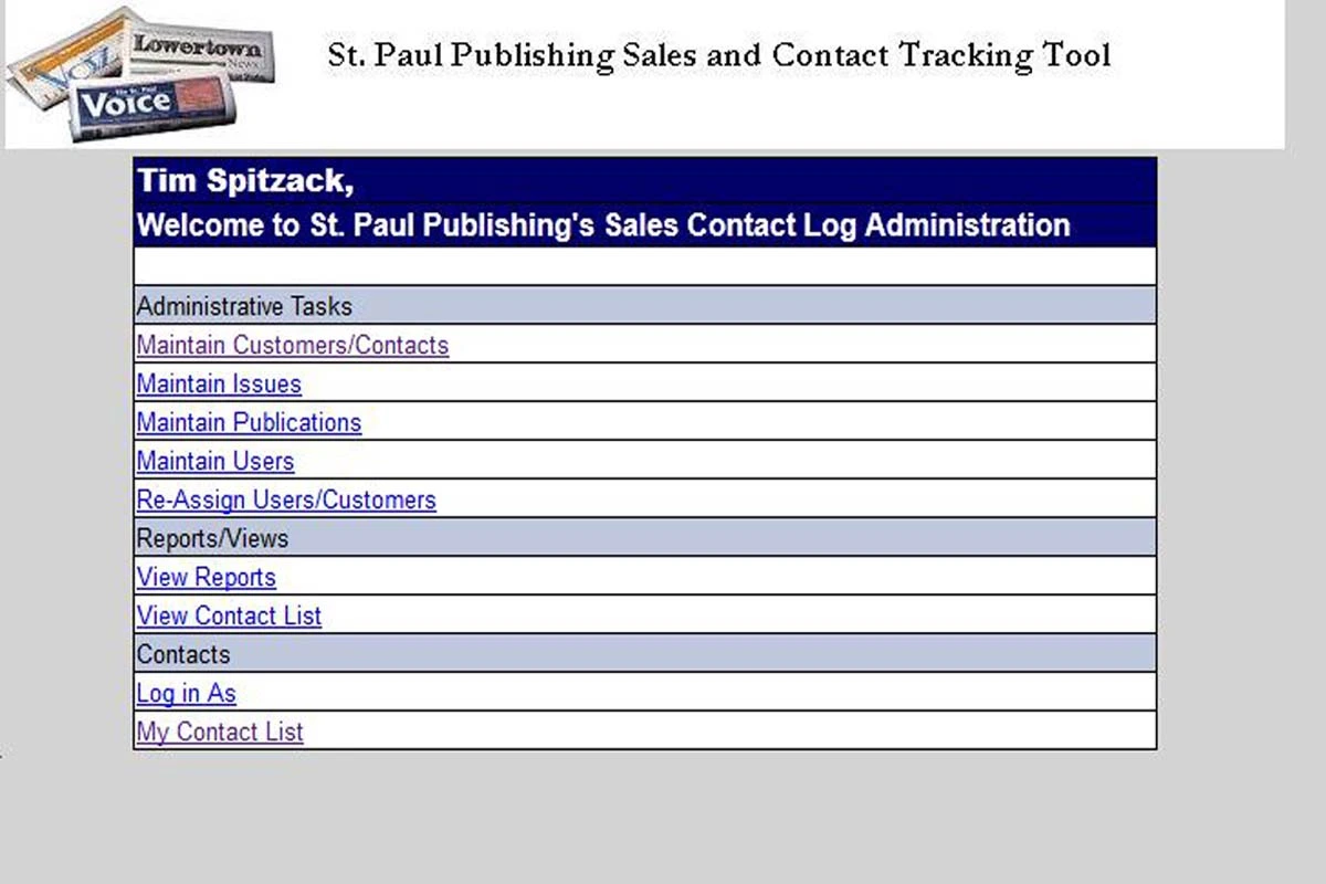 Contact Tracking Tool